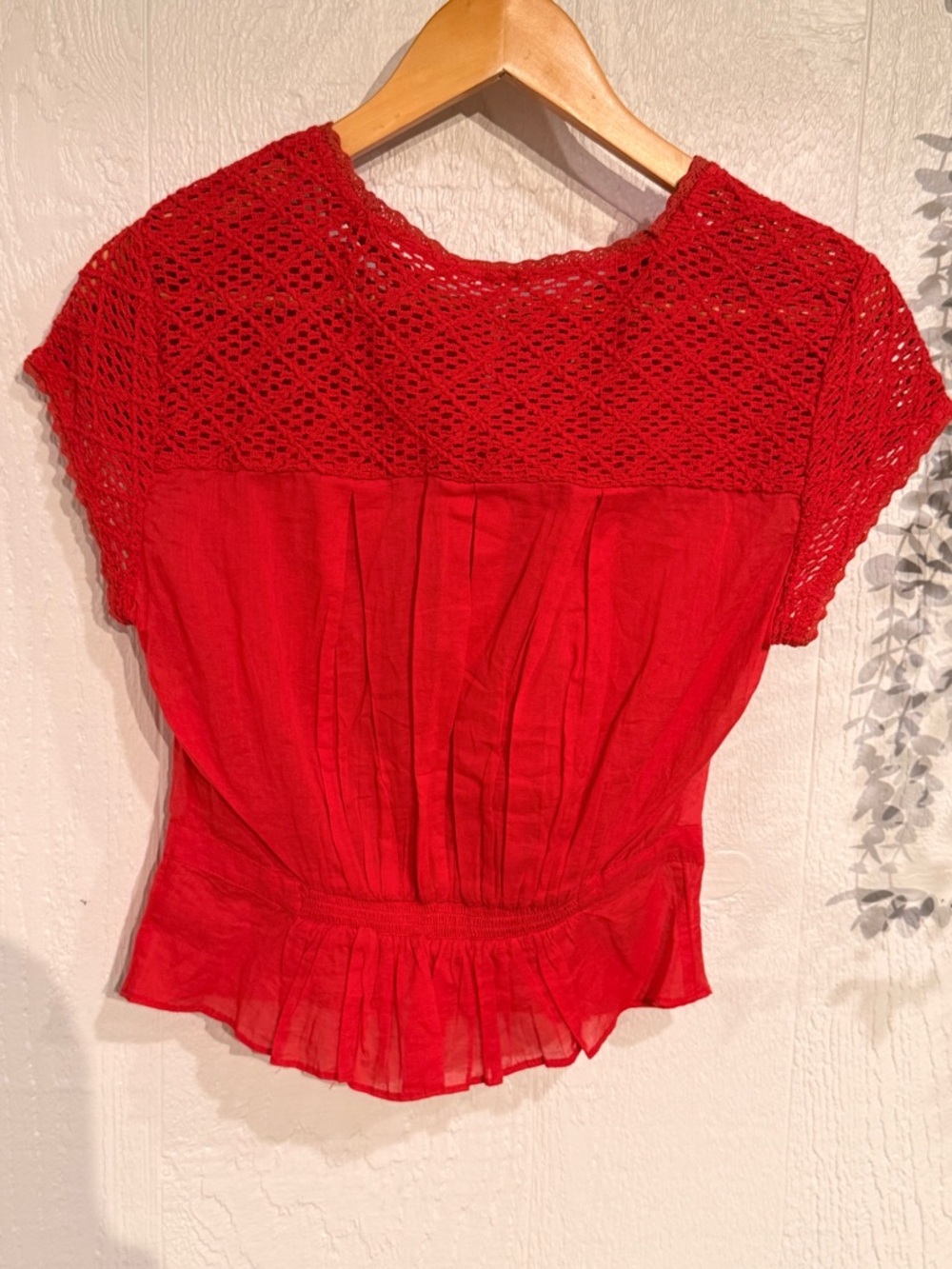 Gemma Embroidered Boat Neck Top NWOT high risk red - Picture 4 of 7